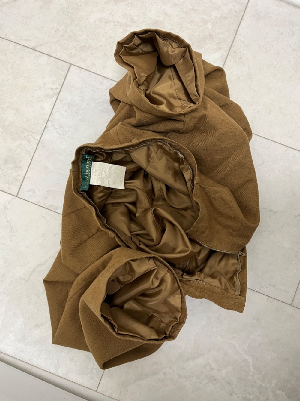 Women's Harve Benard Brown Wool Pants 14 x 29L - Picture 9 of 16